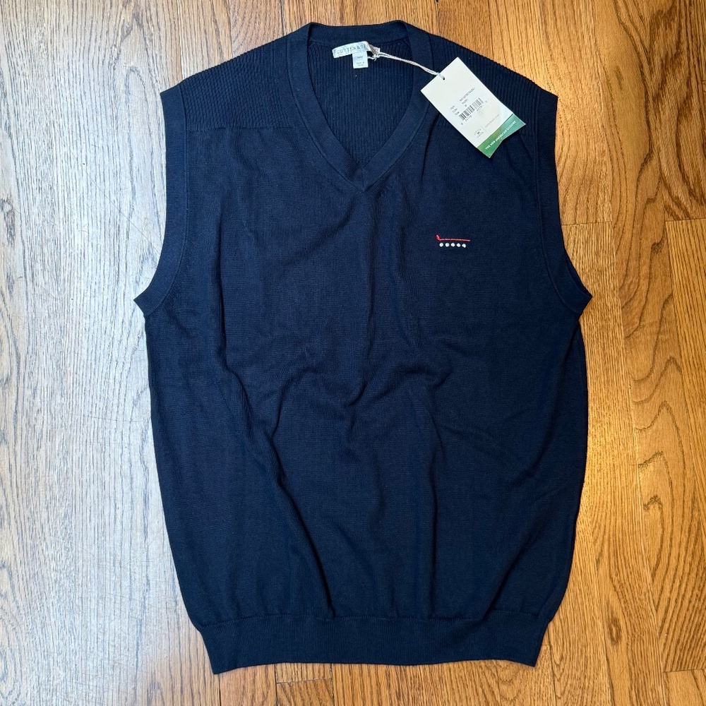 NWT Cutter & Buck Mens V Neck Pullover Sweater Vest Size Medium